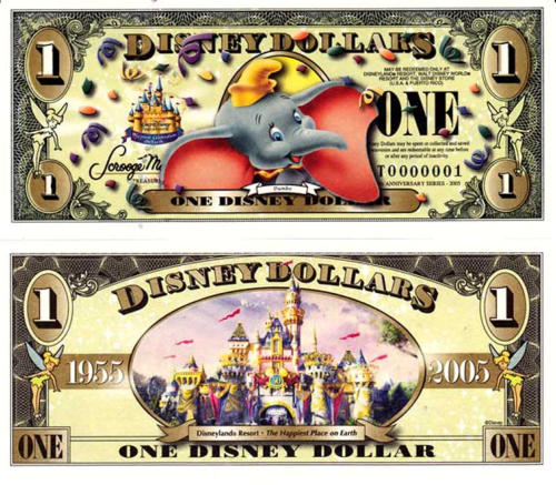 2005 $1 Disney Dollar