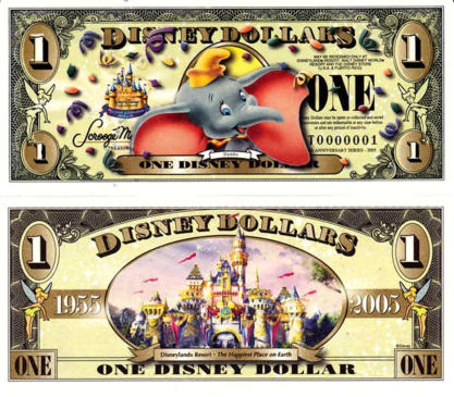 2005 $1 "Dumbo" Disney Dollar