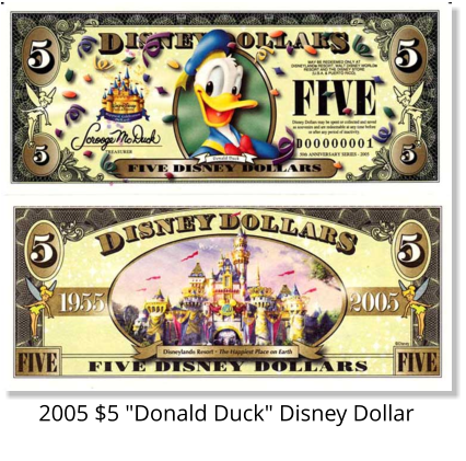2005 $5 Disney Dollar