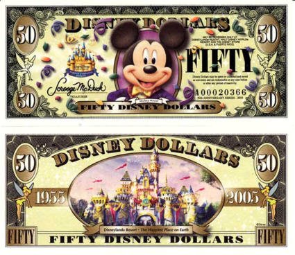 2005 $50 Disney Dollar