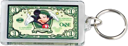 Lucky Money Disney Dollar KeyRing