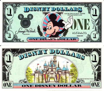 1987 $1 Disney Dollar
