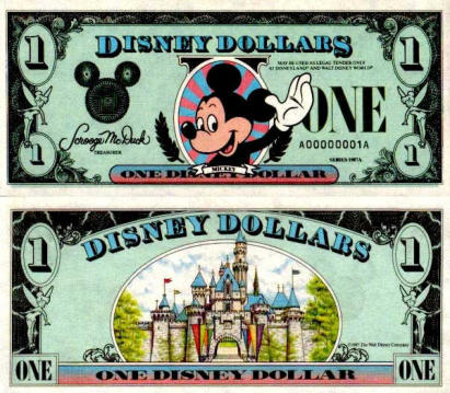1987A $1 Disney Dollar