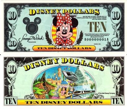 1994 $10 Disney Dollar