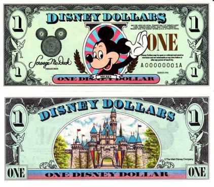 1996 $1 Disney Dollar