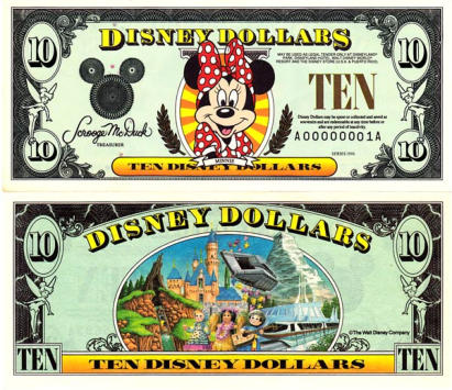 1996 $10 Disney Dollar