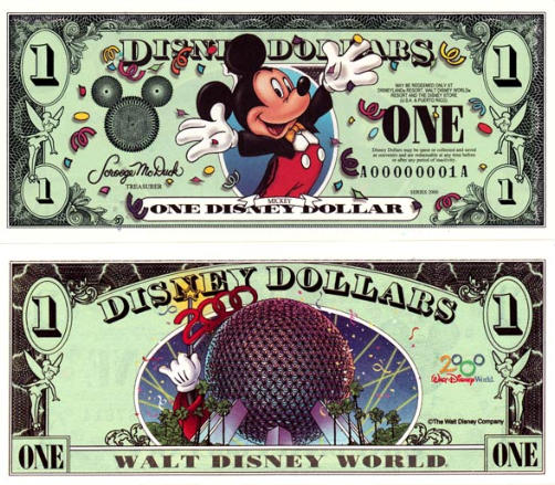 2000 $1 Disney Dollar