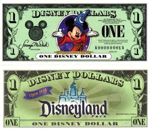 2001 $1 Disney Dollar