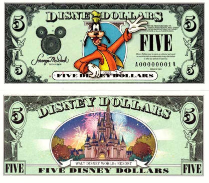 2003 $5 Disney Dollar