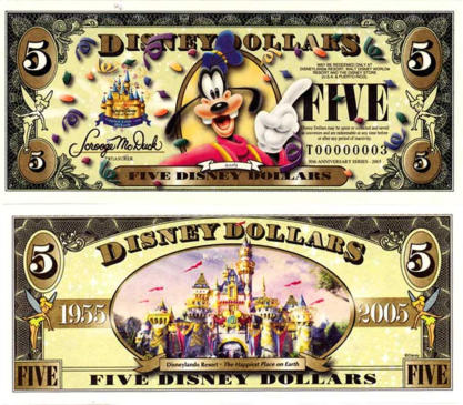 2006 $5 Disney Dollar
