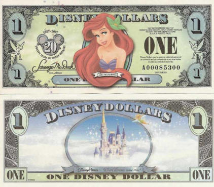 2007 $1 "Ariel" Disney Dollar