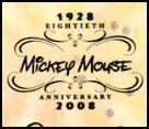 2008 "Mickey's 80th" Disney Dollar Logo