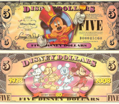2003 $5 Disney Dollar