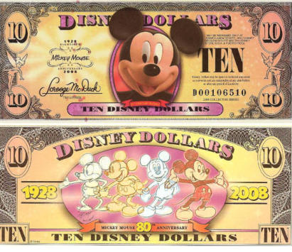 2003 $10 Disney Dollar