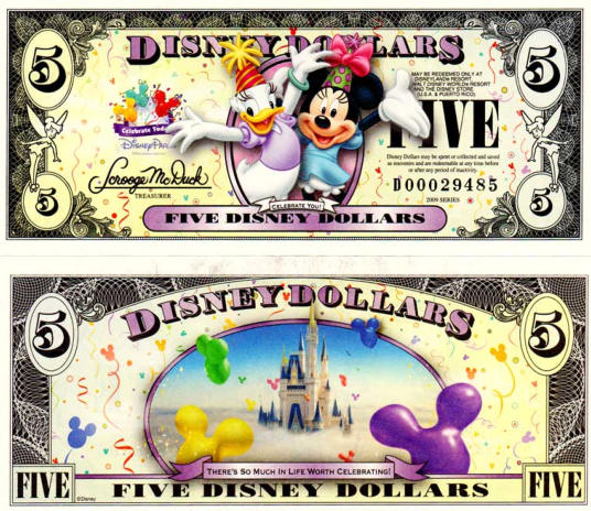 2009 $5 Daisy Duck and Minnie Mouse "Celebrate You"