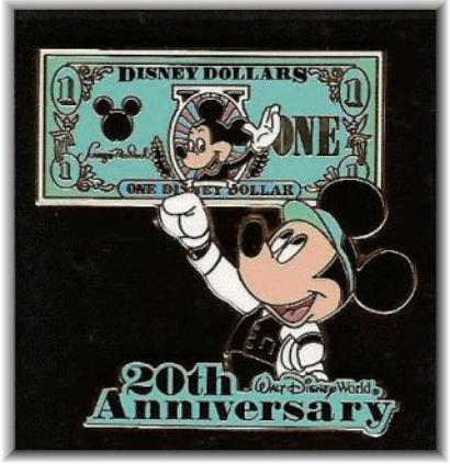 Disney Dollar Lanyard Pin $1