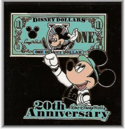 Disney Dollar Lanyard Pin $1