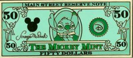 $50 Mickey Mint Lanyard Pin