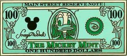 $100 Mickey Mint Lanyard Pin