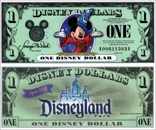 2001 $1 Disney Dollar Series "A"