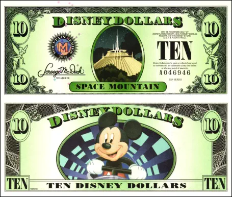 2014 $10 Disney Dollar Series “A”