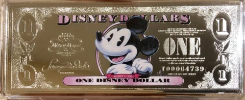 Front side of the Silver Disney Dollar 2008 replica