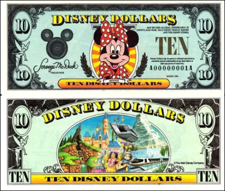1994 $10 Disney Dollar Series "A”