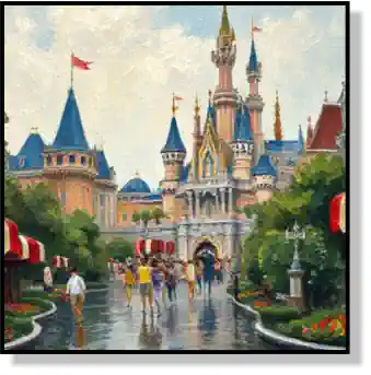 "A Day at the Park"  AI Art impressionism