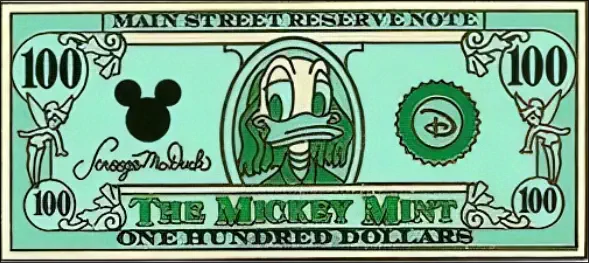 Disney Pin $100 - Donald Duck as Benjamin Franklin